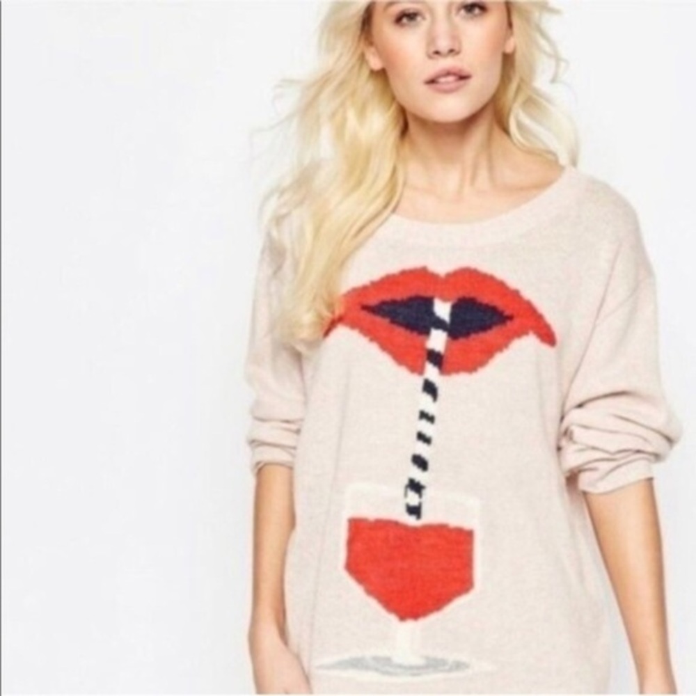SALE!!!  🎀WILDFOX Cozy Lip Sip Sweater - Oversized, - used condition